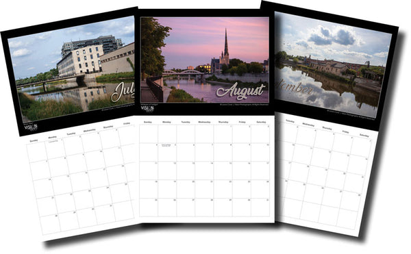 A view of the July, August and September  in the 2024 Cambridge Views Calendar