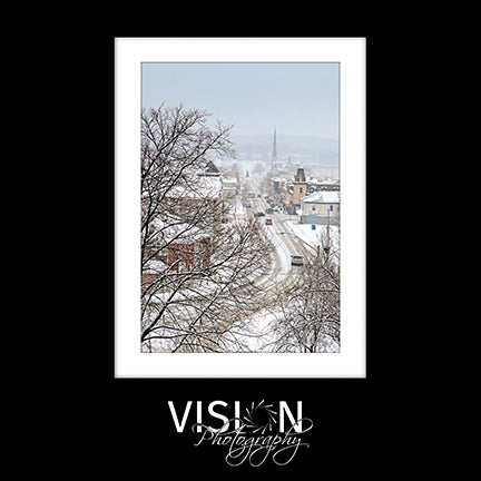 Winter on Main - Matted Photography Print