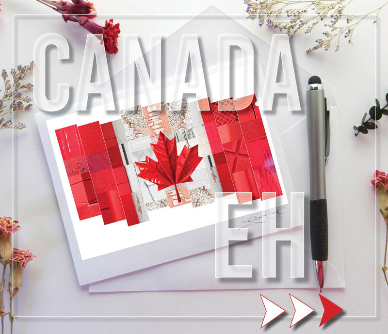 canadian flag greeting cards