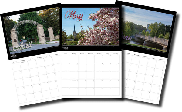 A view of the April, May, June of the  2024 Cambrdige Views Calendar