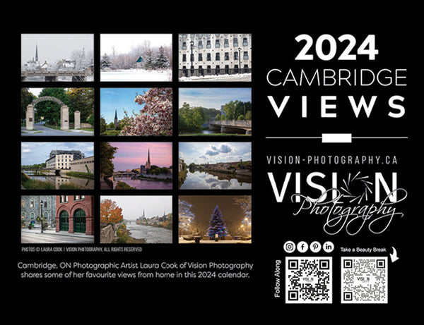 Back Cover of the 2024 Cambridge Views Calendar
