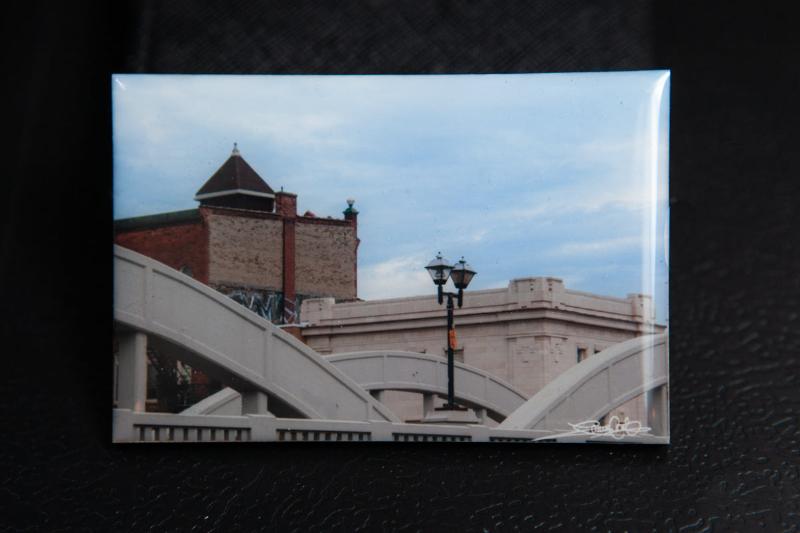 cambridge ontario handmade photo magnet by local artist laura cook 
