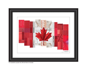 wall art canadian flag