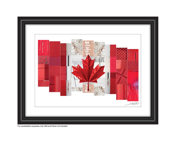 wall art canadian flag