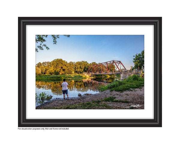 fishing speed river in hespeler cambridge photograph