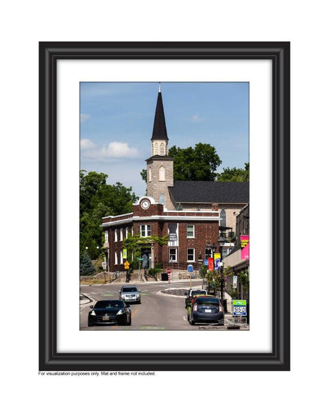 Photo of Hespeler Village Queen Street, old post office, now fashion history museum by Laura Cook of Vision Photography