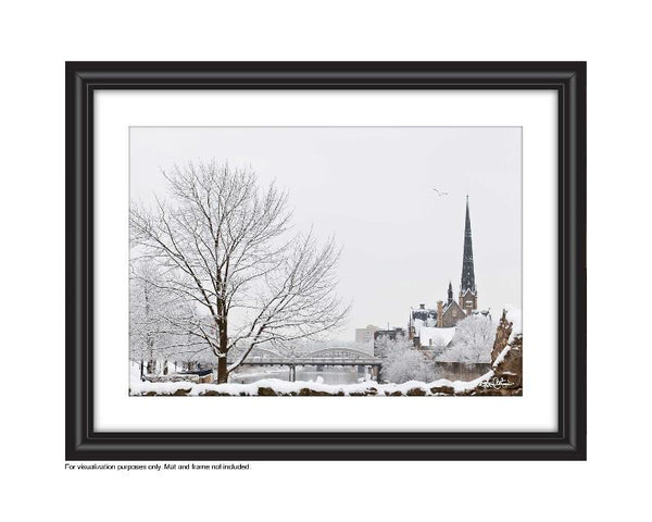 Beautiful Scene of Downtown Galt in the Winter Photo by Cambridge Ontario Photographer Laura Cook of Vision Photography