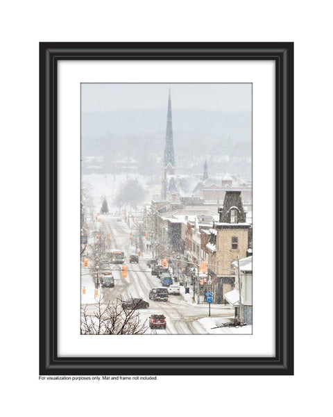 Winter on Main Street Galt Cambridge wall art Photo by Cambridge Ontario Photographer Laura Cook of Vision Photography