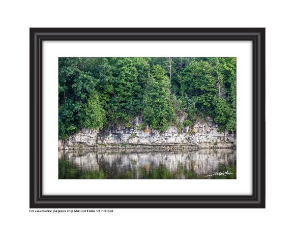 view of river bluffs along the grand river view of Preston's linear trail photograph by cambridge ontario photographer laura cook 
