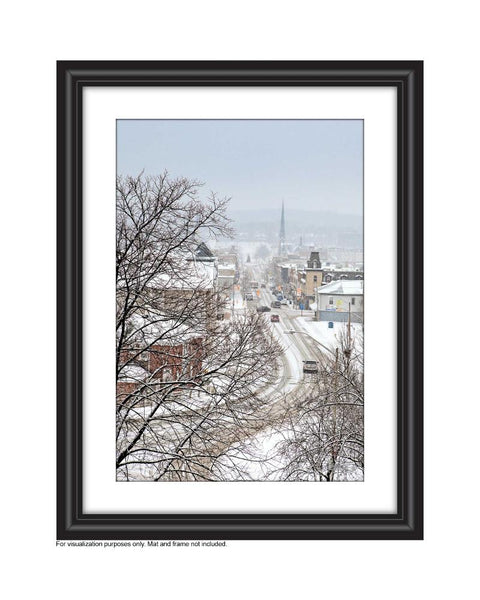 Winter on Main Street Galt Cambridge wall art Photo by Cambridge Ontario Photographer Laura Cook of Vision Photography